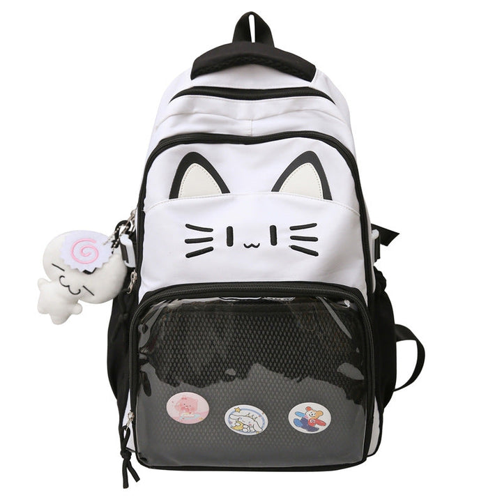 Cute Cat-Themed School Backpack