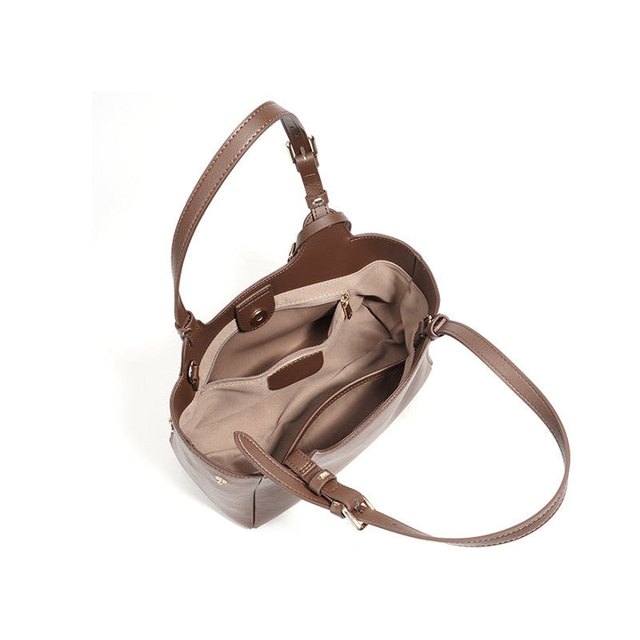 Women’s hobo bag made of high-quality leather with detachable mini-wallet