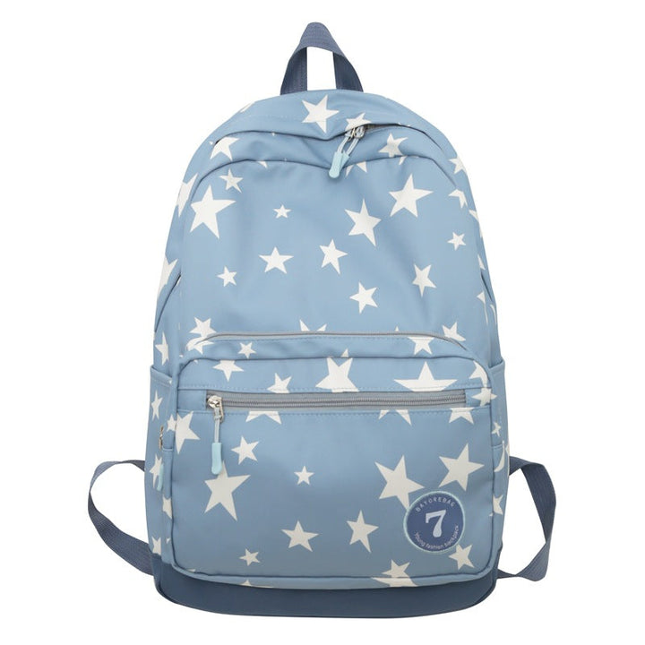 Star Print Casual School Backpack