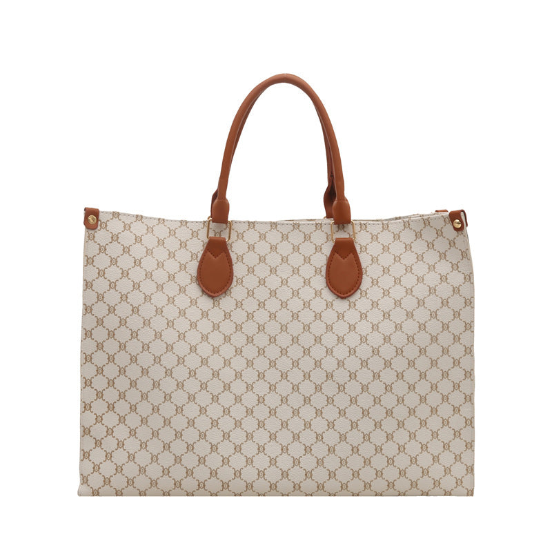 Women elegant tote bag with high-quality monogram design