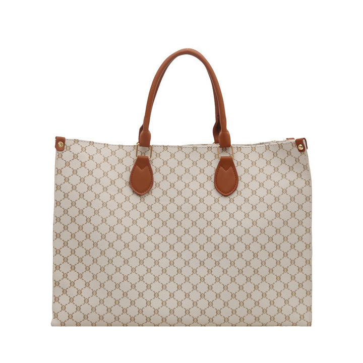 Women elegant tote bag with high-quality monogram design