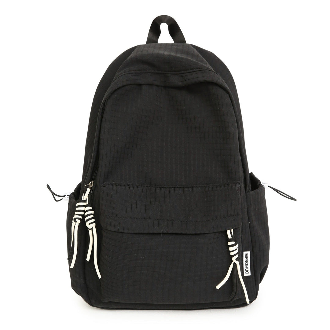 Versatile Lightweight Grid Pattern School Backpack
