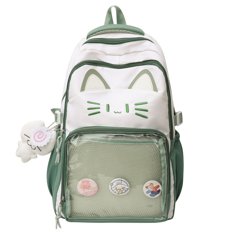 Cute Cat-Themed School Backpack