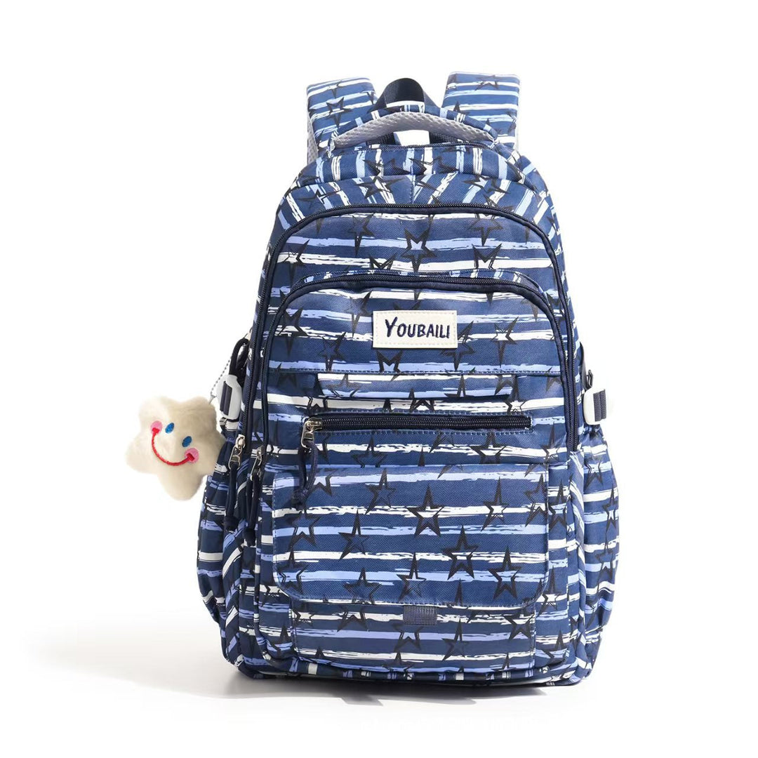 Star-Printed Casual Backpack