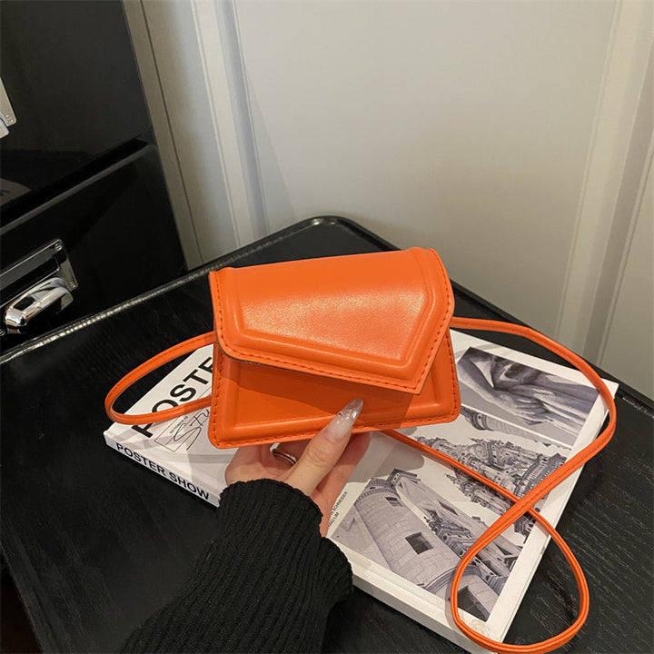 Women's mini handbag with elegant clasp closure technique