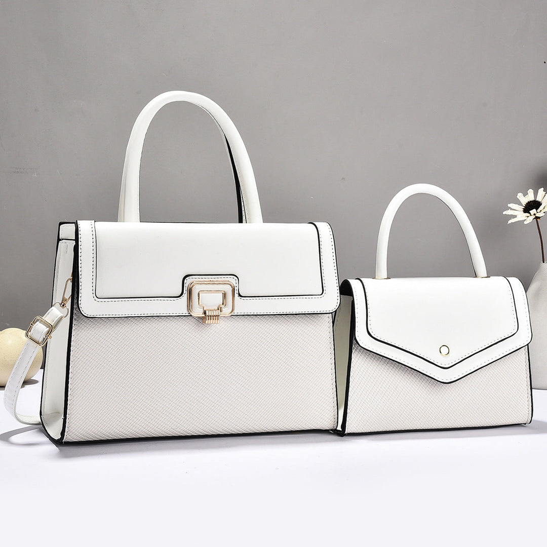 Women’s handbag set with textured design and elegant mini crossbody bag