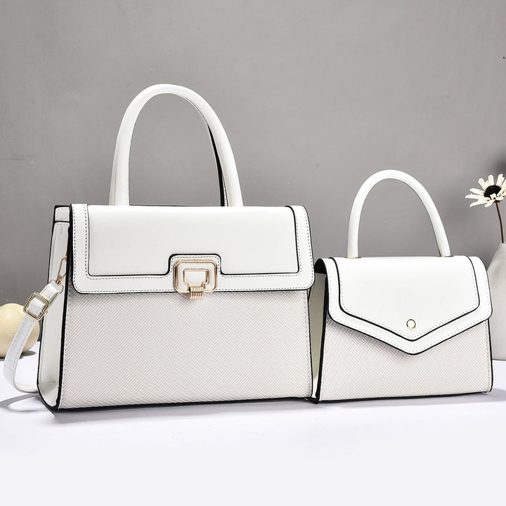 Women’s handbag set with textured design and elegant mini crossbody bag