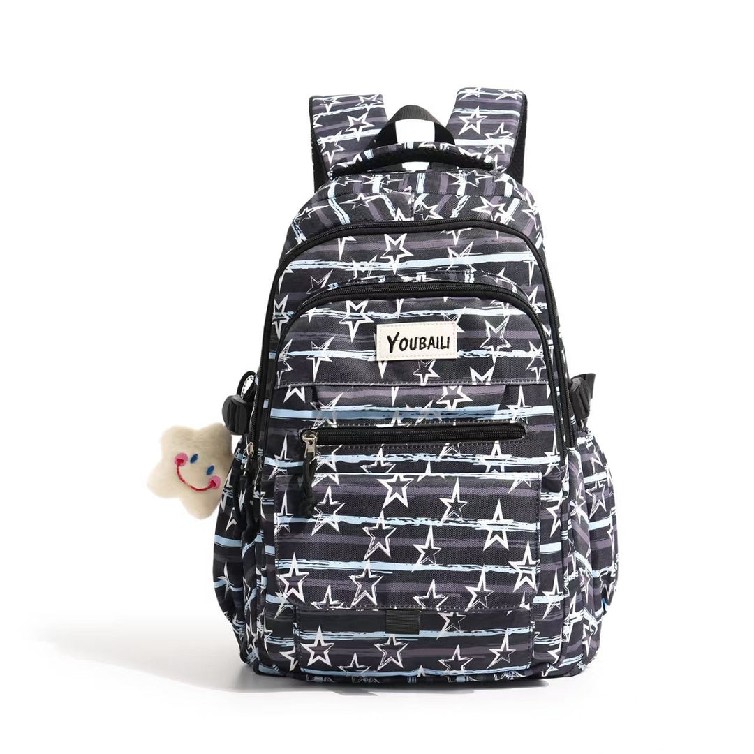 Star-Printed Casual Backpack