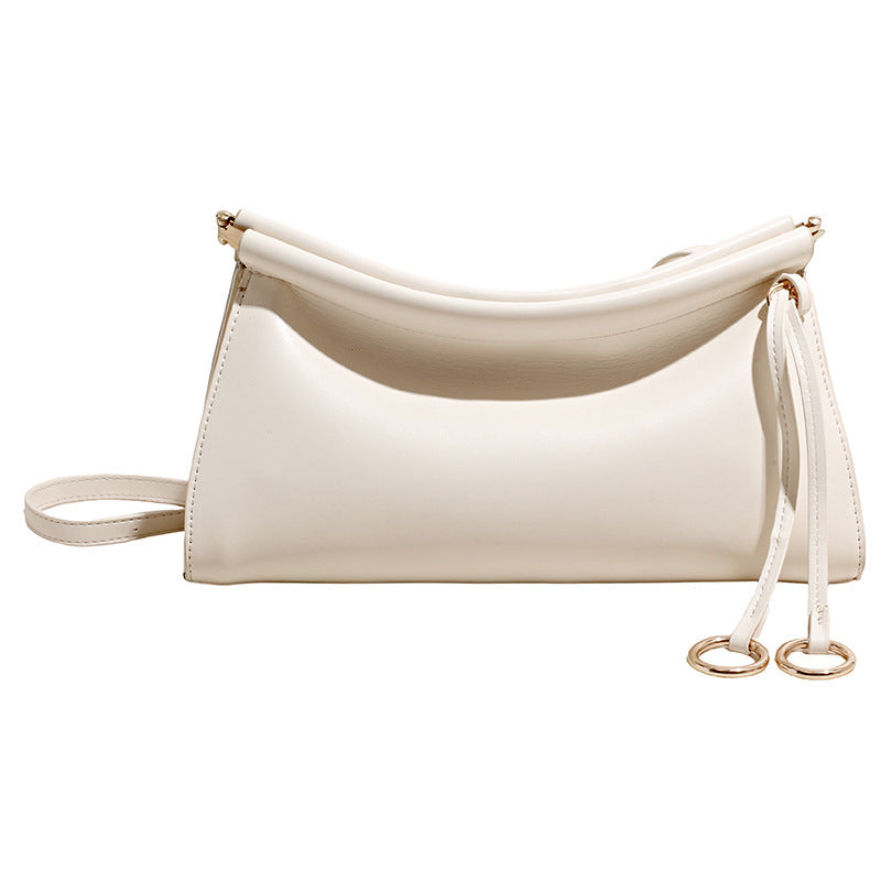 Women's elegant shoulder bag with modern, curved design
