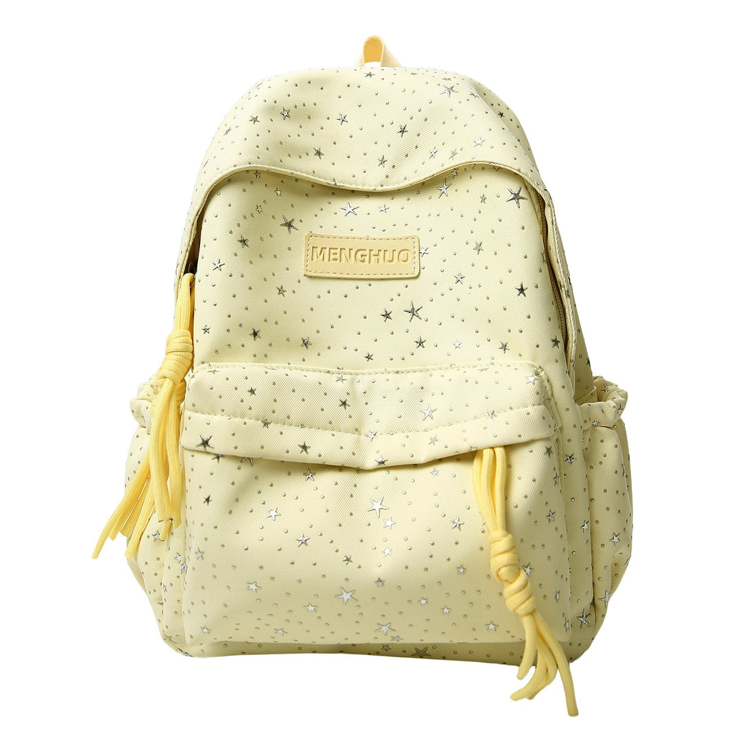 Star-Print Casual School Backpack