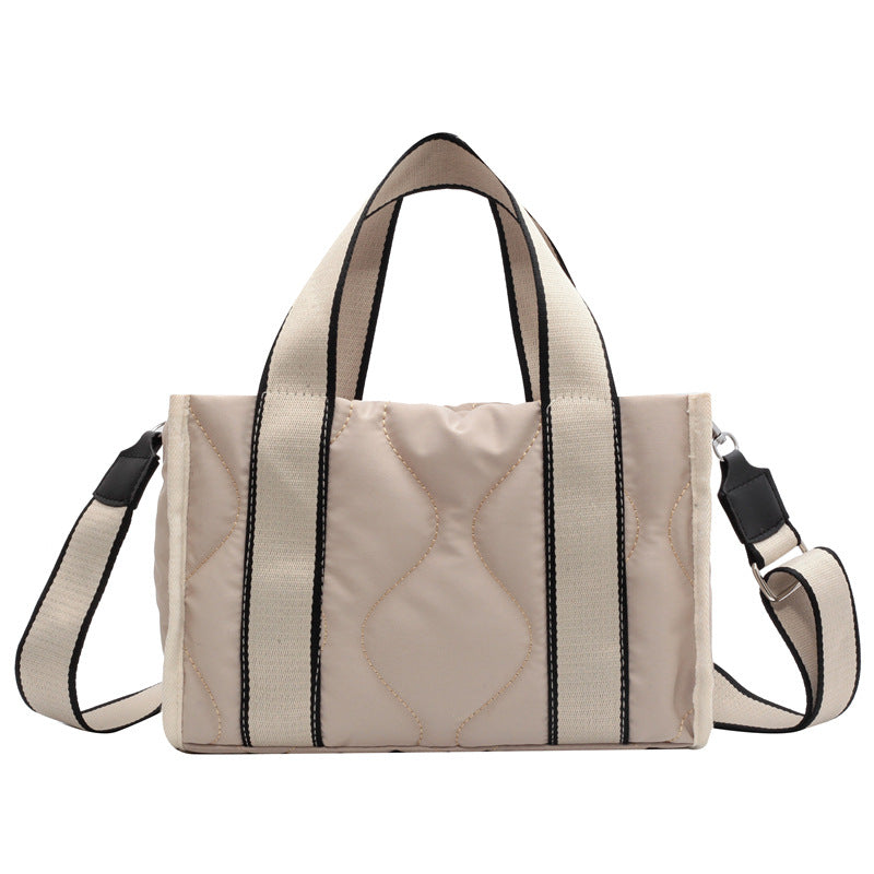 Women's practical shoulder bag with structured details