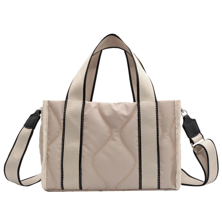 Women's practical shoulder bag with structured details