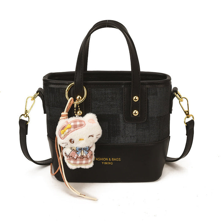 Ladies Mini Shoulder Bag with Cute Pendant