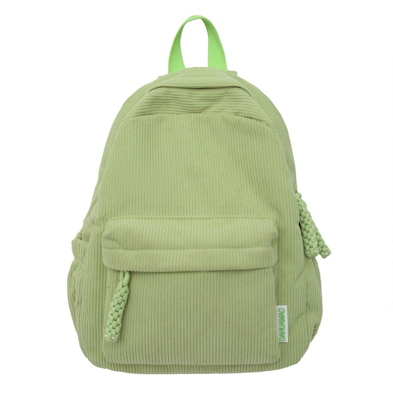 Corduroy Textured Mini School Backpack