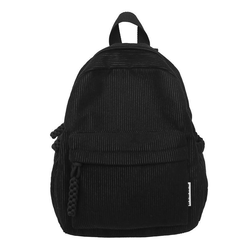 Corduroy Textured Mini School Backpack