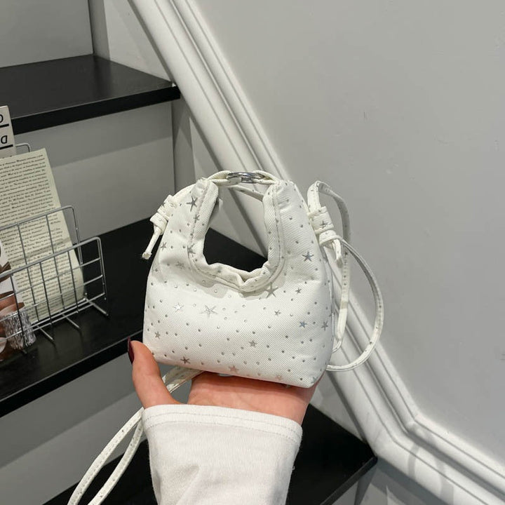 Women's Mini Crossbody Bag with Star Pattern
