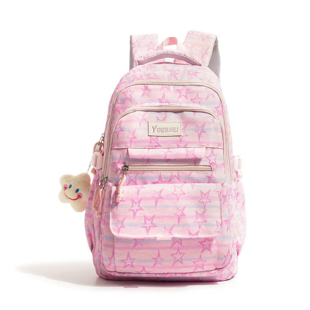 Star-Printed Casual Backpack