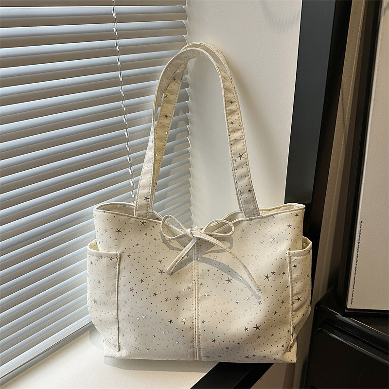 Women's Tote Bag with Sparkling Star Design
