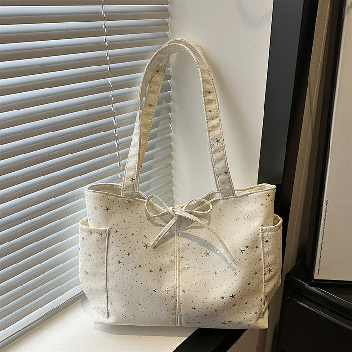 Women's Tote Bag with Sparkling Star Design