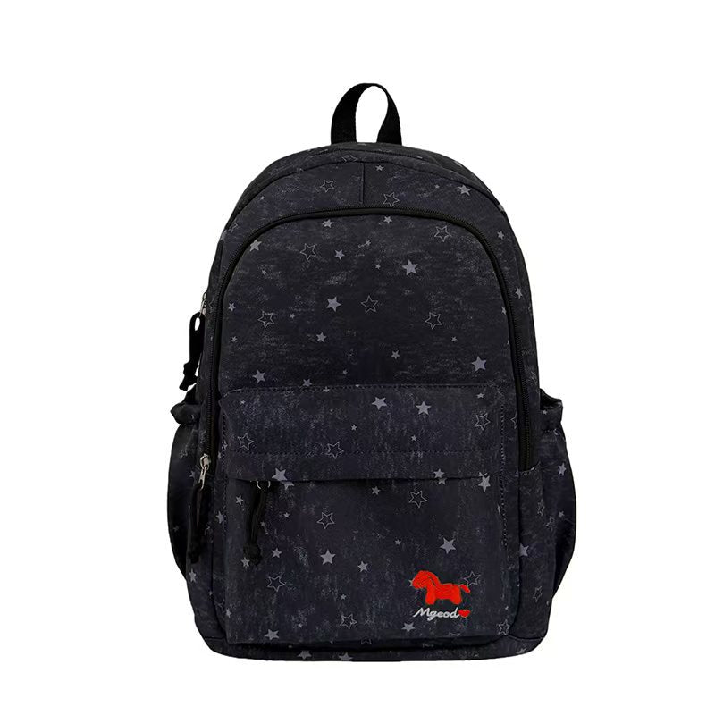 Star-Patterned Casual Backpack