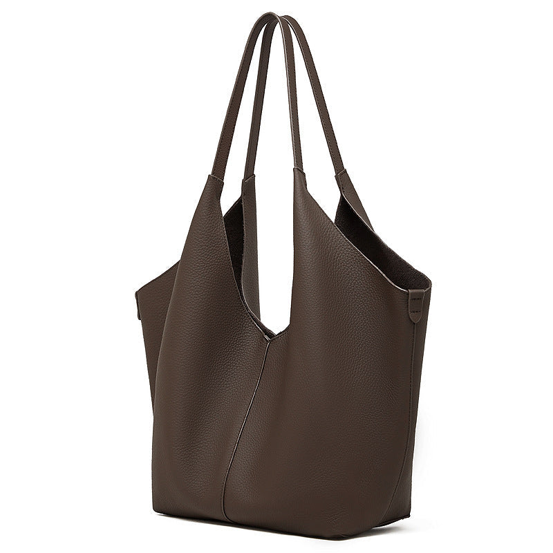 Women's tote bag in modern minimalist design with spacious interior layout