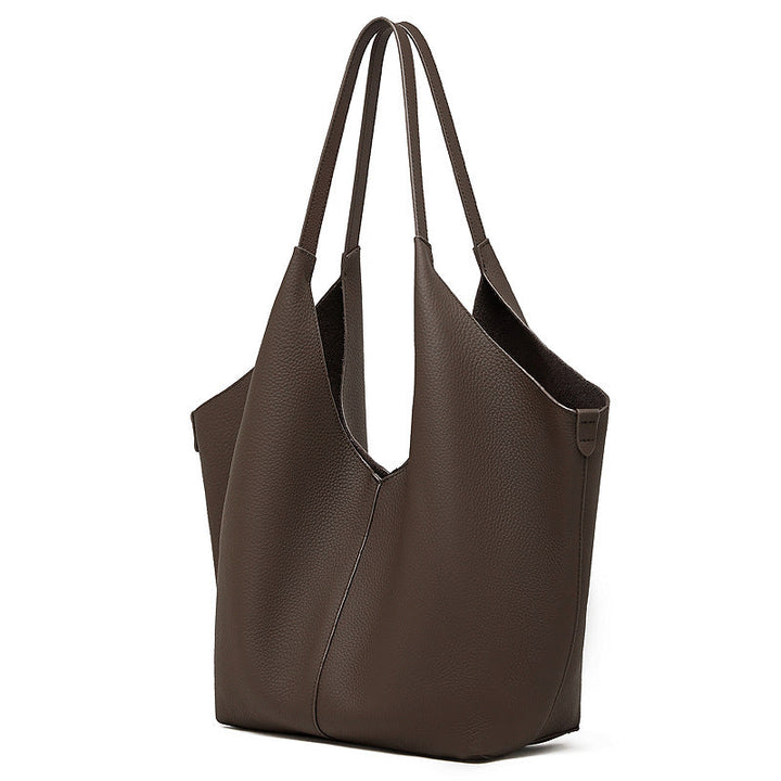 Women's tote bag in modern minimalist design with spacious interior layout