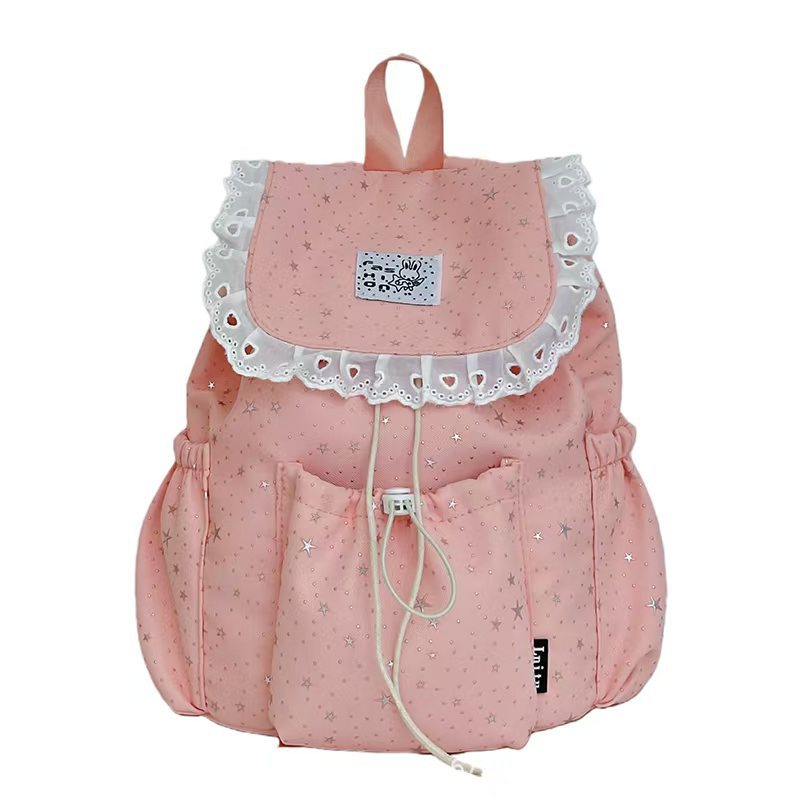 Starry Design Ruffled Backpack