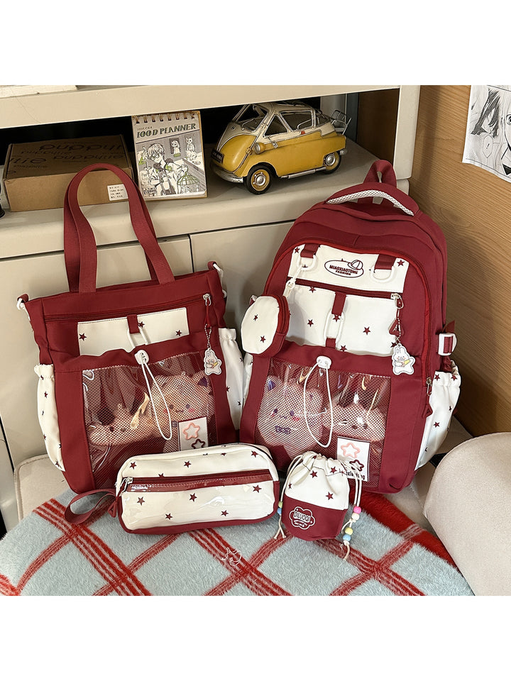 Plush School Backpack Set