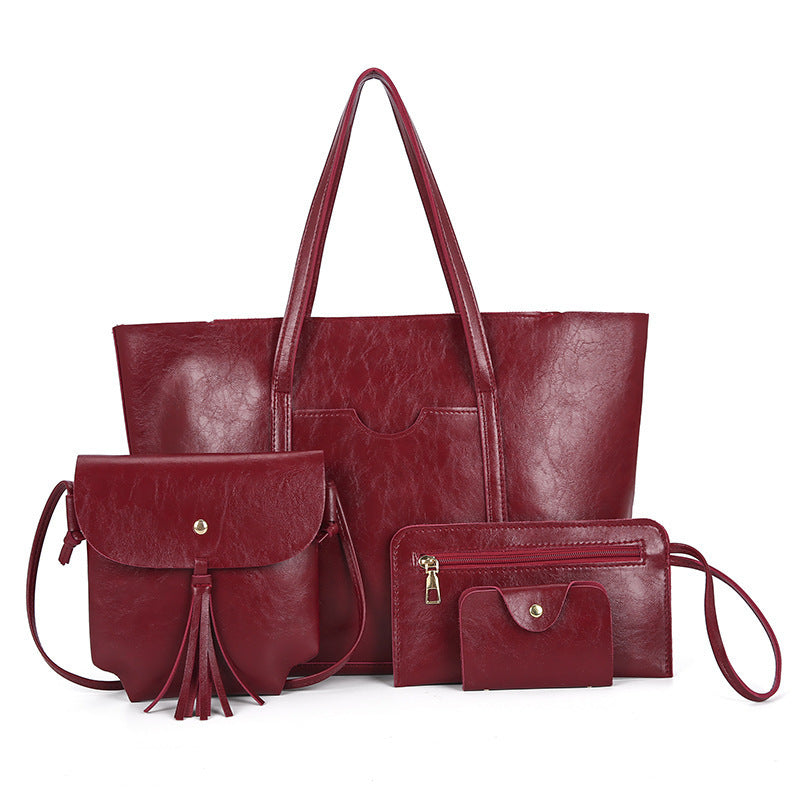 Women's Tote Bag Set with Multifunctional Compartments