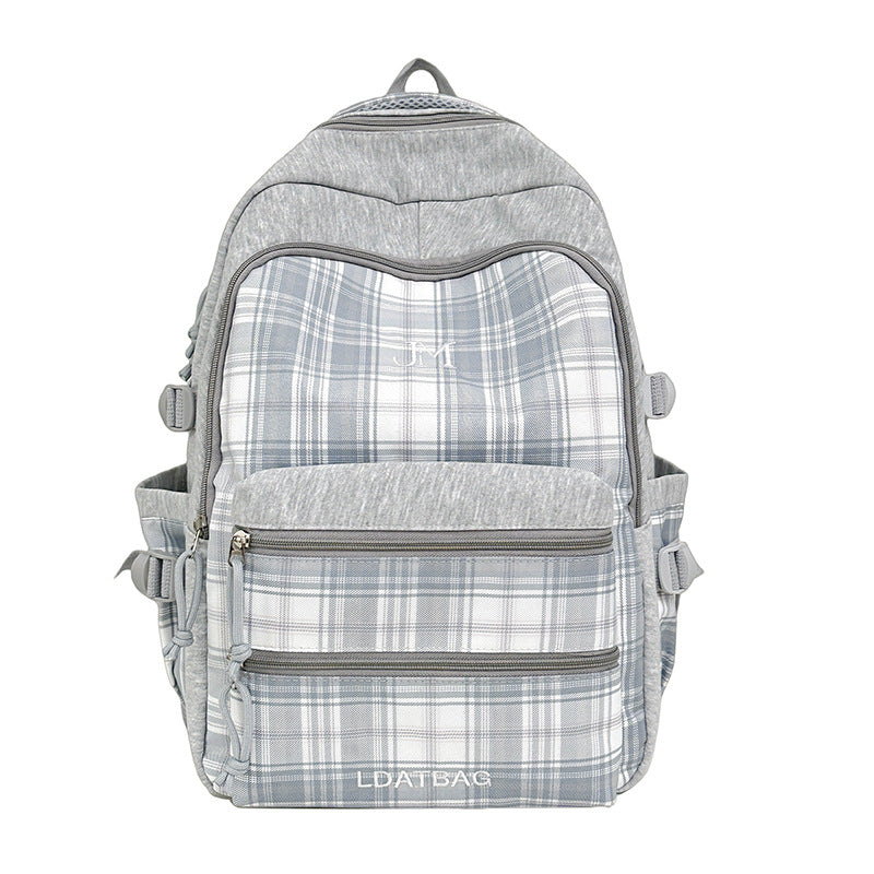 Stylish Vintage Checkered School Backpack