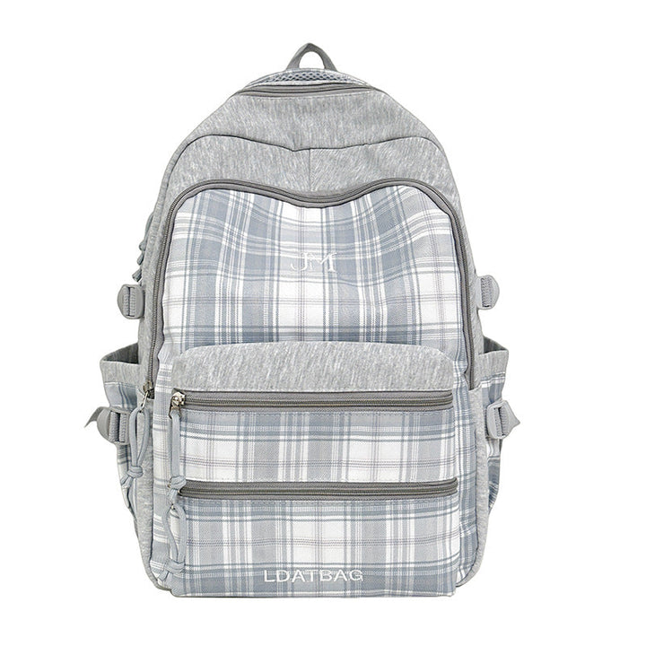 Stylish Vintage Checkered School Backpack