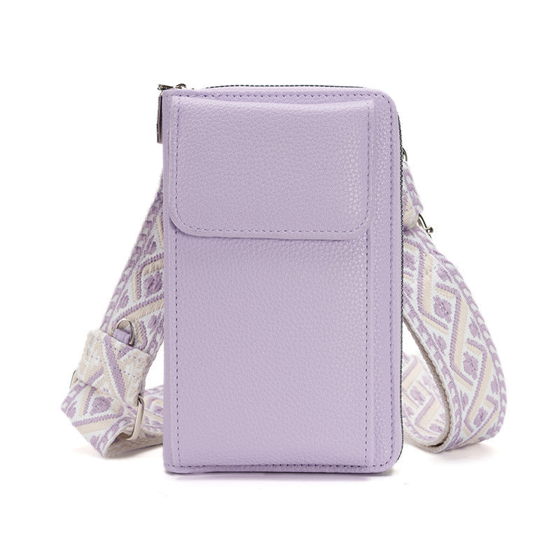 Shoulder bag with phone pocket