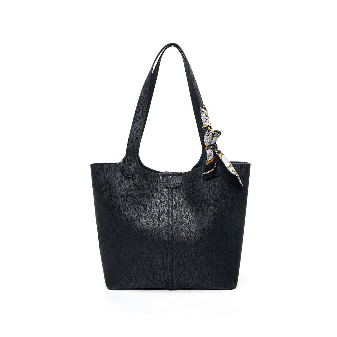 Women’s fashionable tote bag with detachable bow accessory