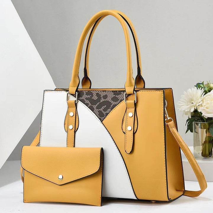 Ladies' fashionable tote bag with removable clutch
