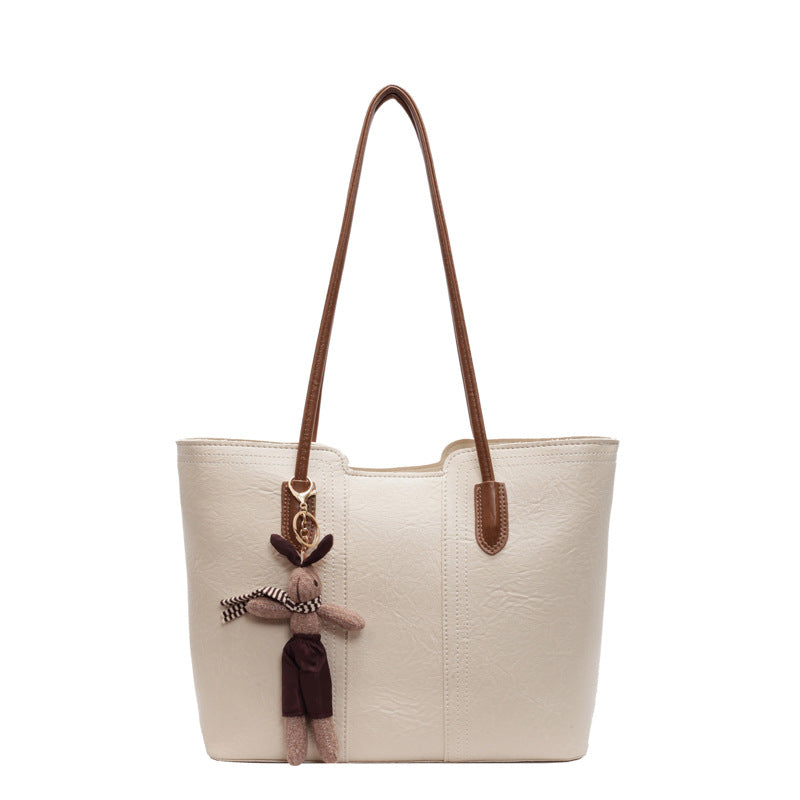 Ladies stylish tote bag with charming keychain