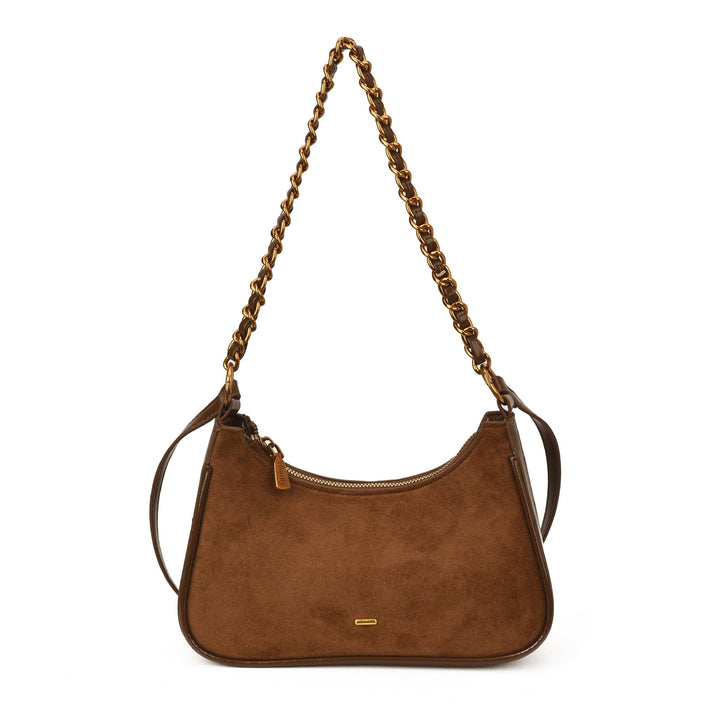 Women's fashionable shoulder bag in vintage look with chain strap