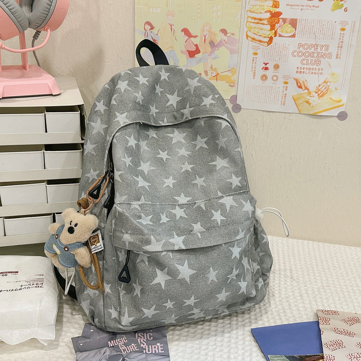Star-Patterned Outdoor Backpack