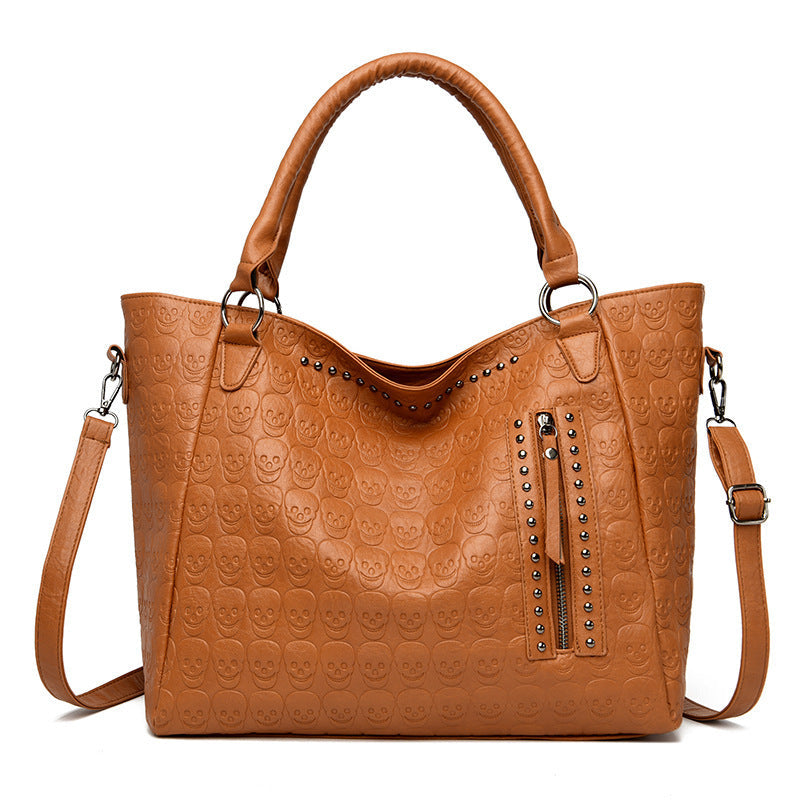 Women's fashionable tote bag with playful design