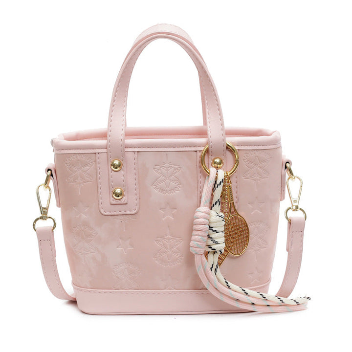 Ladies mini bag in playful design with decorative charm