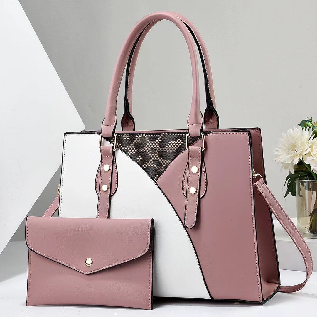 Ladies' fashionable tote bag with removable clutch