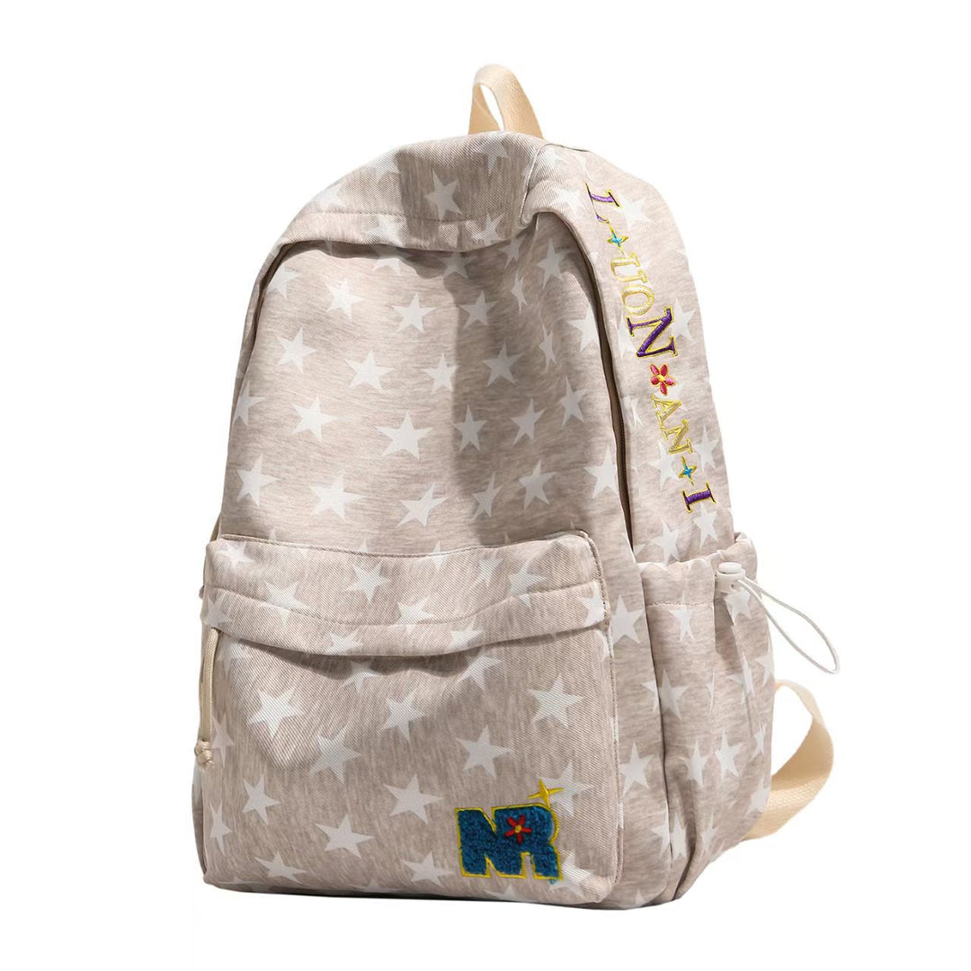 Star-Patterned Casual Backpack