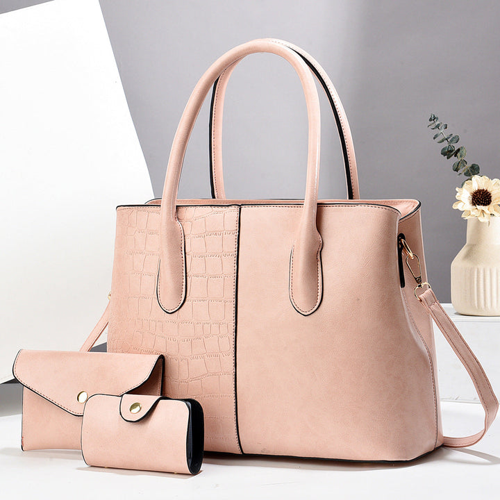Women's tote bag with removable accessories