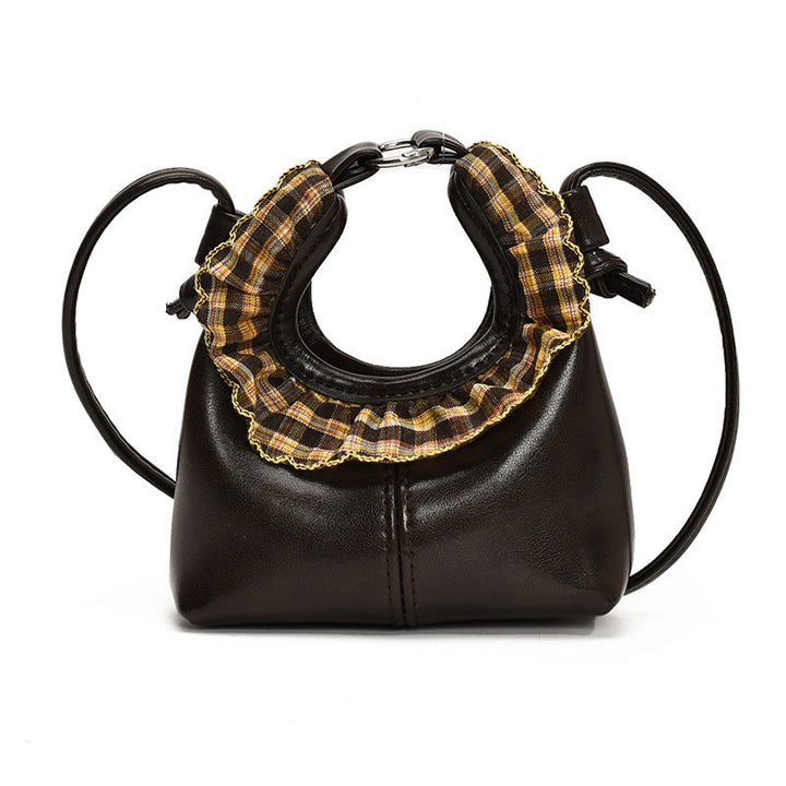 Women’s mini handbag with trendy ruffle design