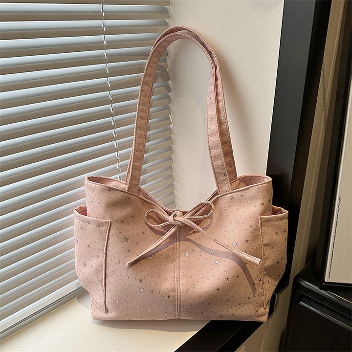 Women's Tote Bag with Sparkling Star Design