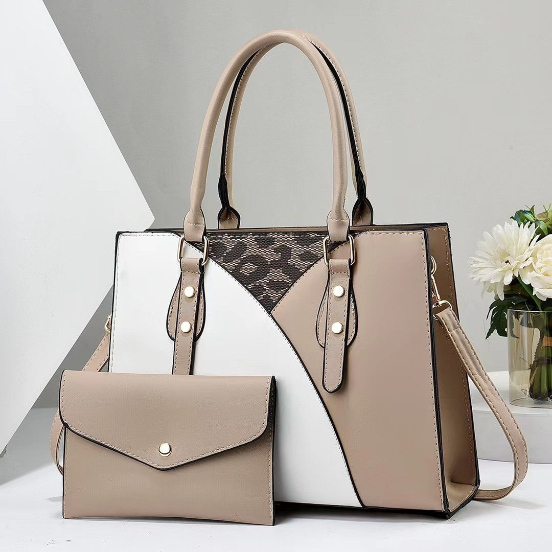 Ladies' fashionable tote bag with removable clutch