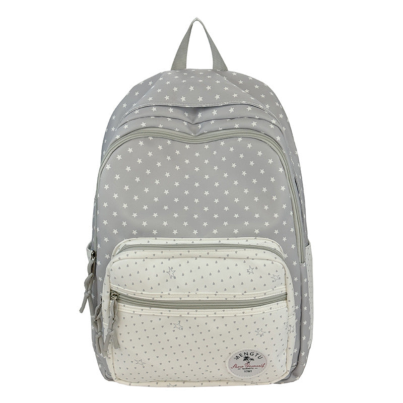 Star-Patterned Multi-Compartt Backpack