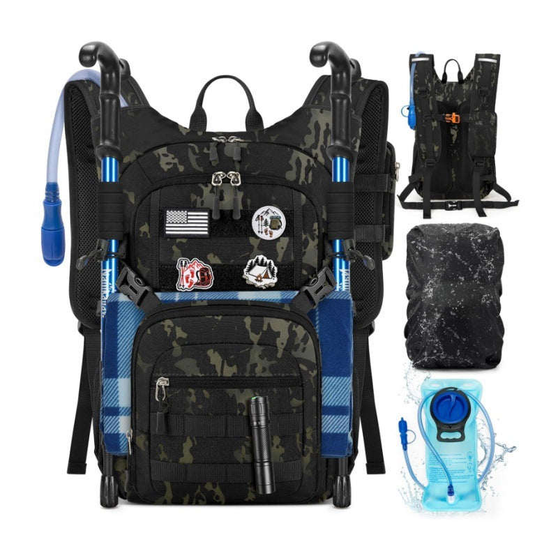 Multifunctional Outdoor Backpack with Integrated Hydration Bladder and Ergonomic Design