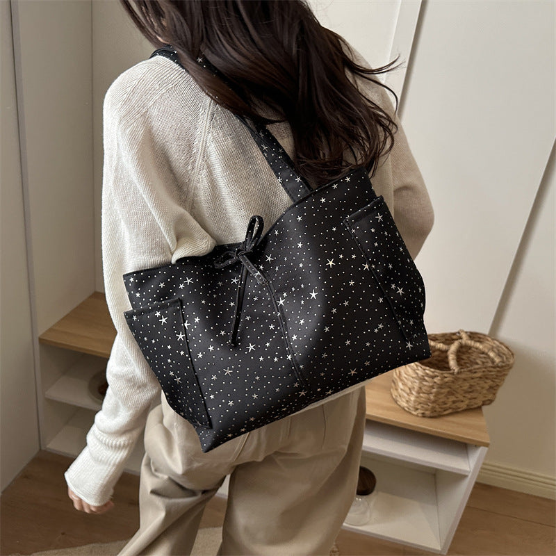 Women's Tote Bag with Sparkling Star Design