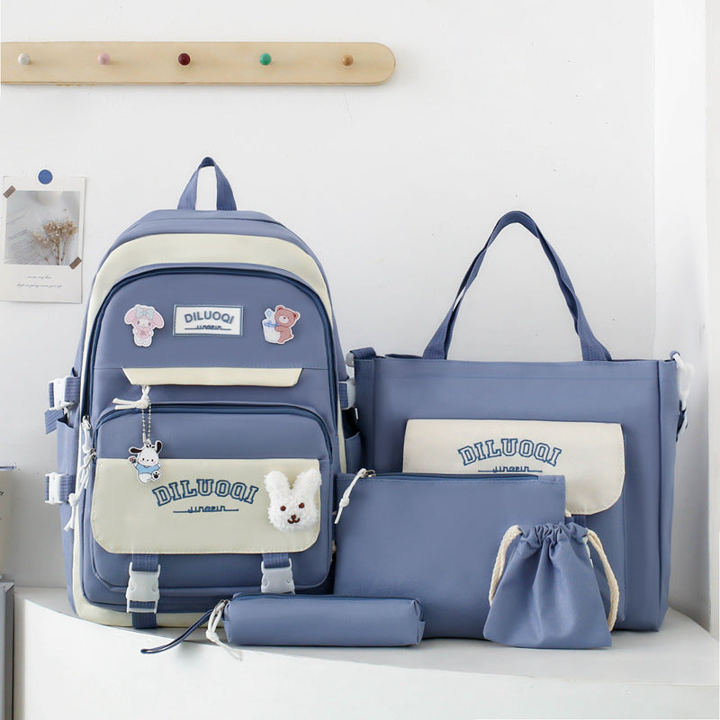 Multi-Purpose School Backpack and Tote Bag Set