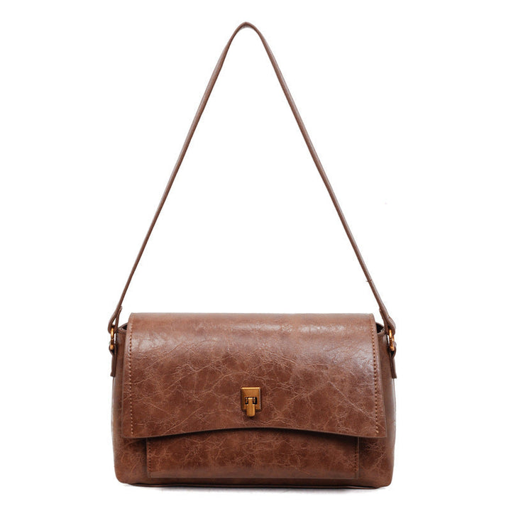 Ladies elegant shoulder bag with textured leather